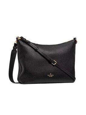 New Kate Spade Lenox Large Crossbody Bag Pebble Leather Black